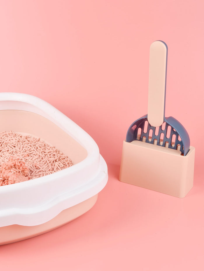 1set Cat Litter Shovel With Holder - SAFICCO