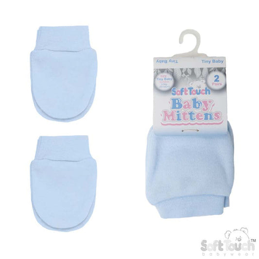 2 PR SET BLUE TB SCRATCH MITTENS (PK6) PRP117-B