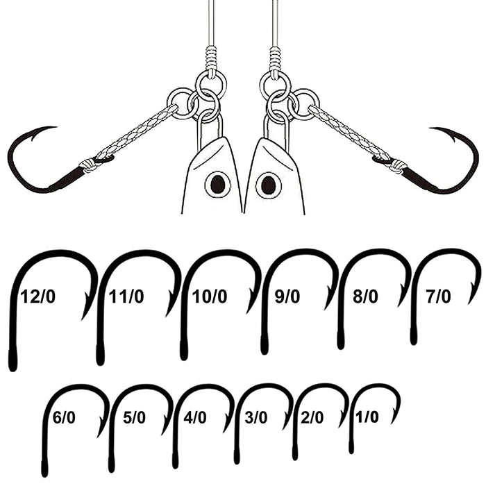 20pcs Live Bait Fishing Hooks, Stainless Steel Saltwater Bait Fish Hook Strong Sharp Circle Hook (Size 9/0) Shaddock Fishing