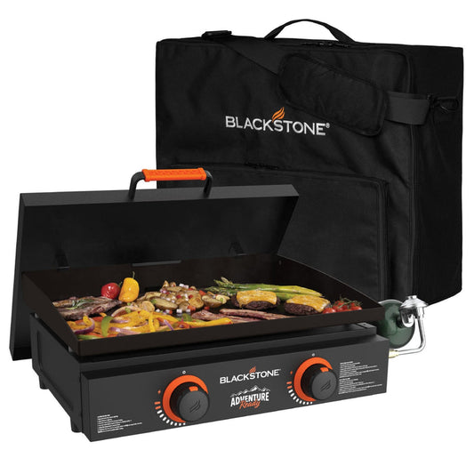 22" Griddle with Hard Cover Bundle - 22" Griddle with Hood | Blackstone Products