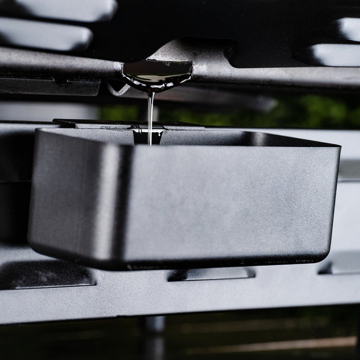 The Rear Grease Management makes cleanup simple.