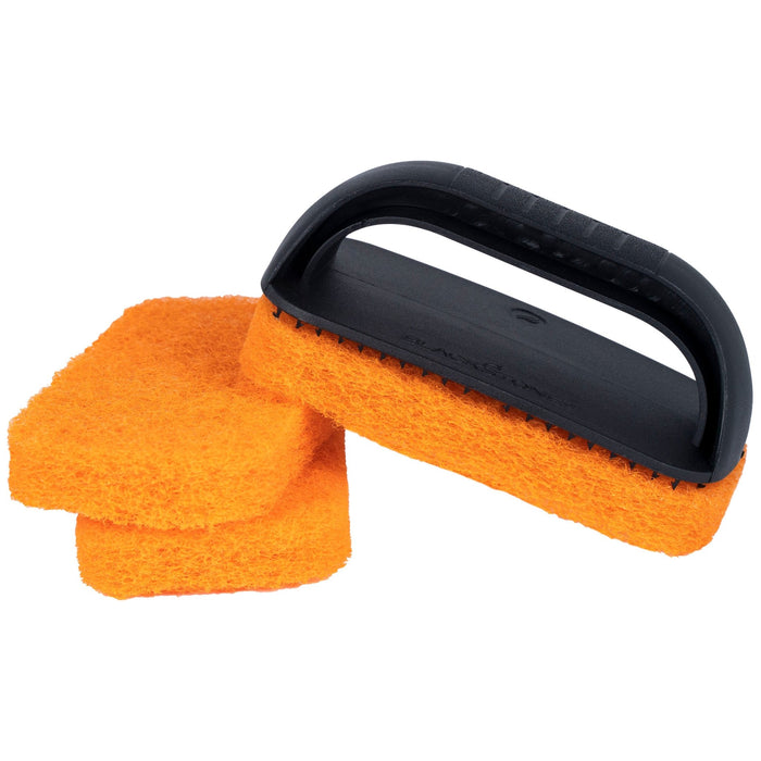3 Scrub Pads and Handle - Blackstone Products