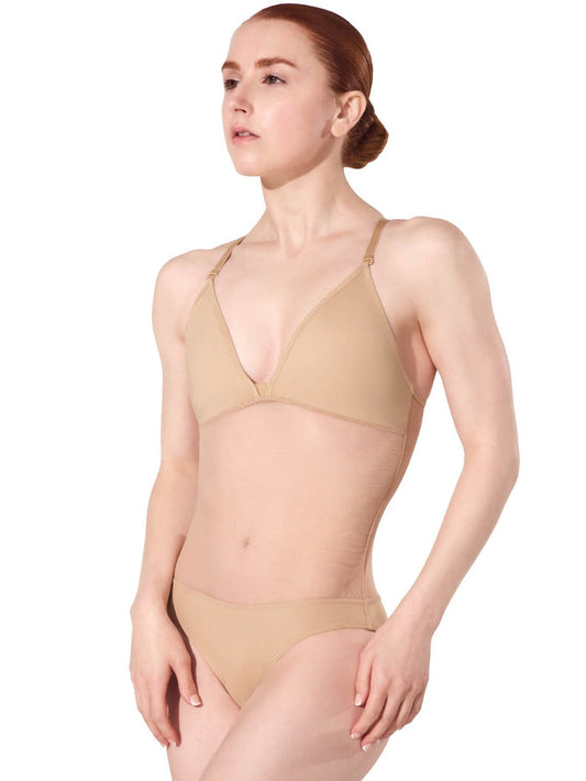 3763W Adult Plunge Midriff Leotard