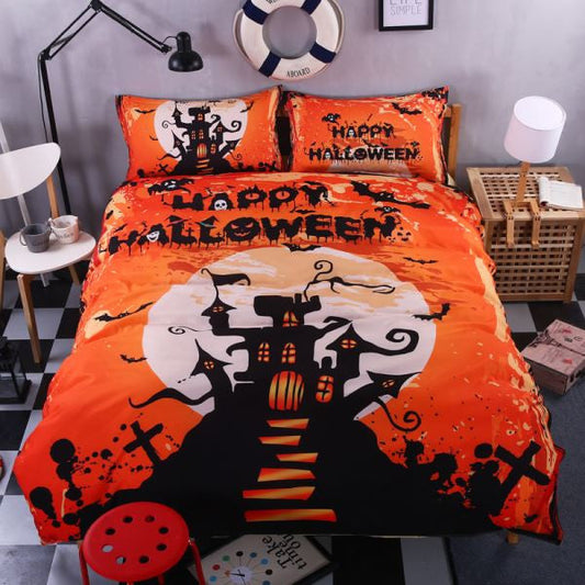 3D Printed Halloween Bedding 3-4pc Sets