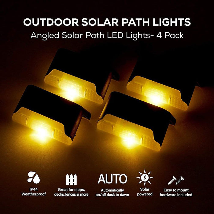 4 Pack SolarPower Deck Lights Outdoor Step Lights Waterproof LED lights-#product_category#-Home Living Store