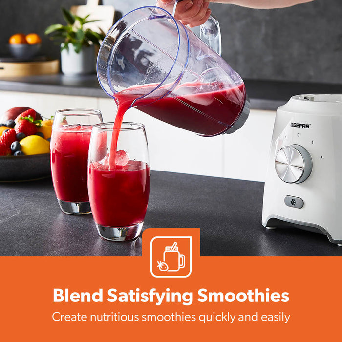 600W High-Speed White Blender and Coffee Grinder