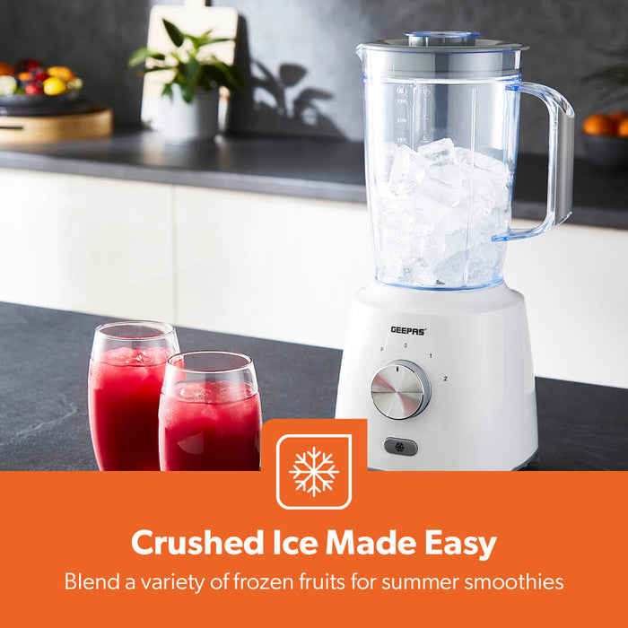 600W High-Speed White Blender and Coffee Grinder