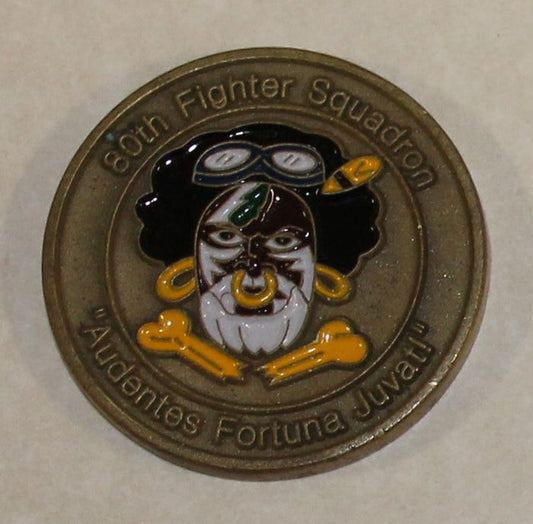 80th Fighter Squadron The Enlisted Juvats Headhunters Air Force Challenge Coin / Kunsan Air Base, Korea