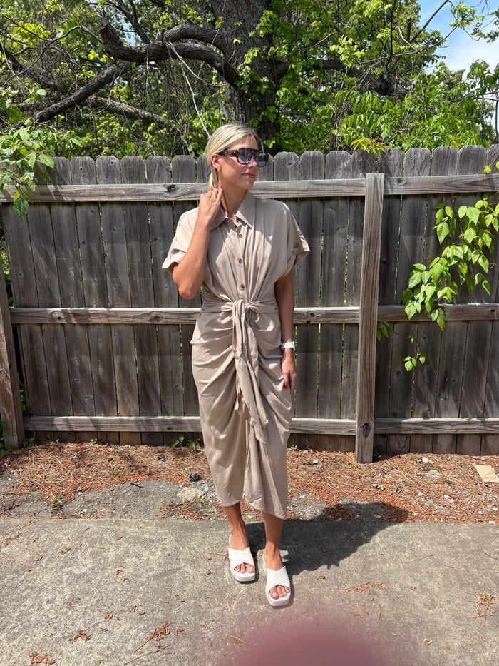 Tied Front Detailed Dress