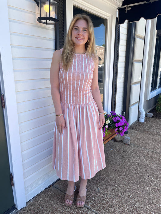 Stripe Smocked Dress