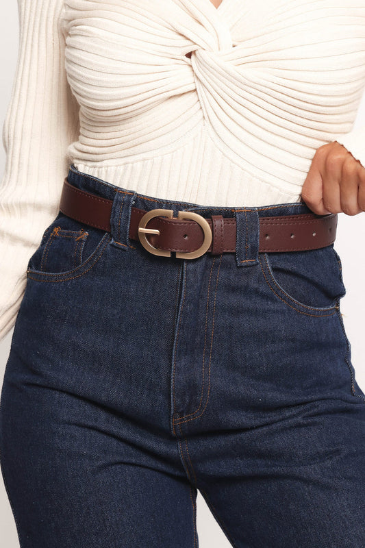 Petal and Pup USA ACCESSORIES Abbott Belt - Dark Brown One Size