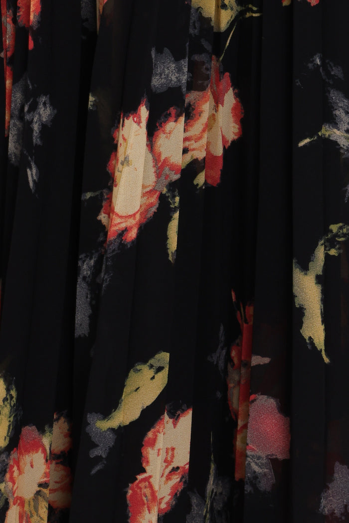 Petal and Pup USA DRESSES Achanti Pleated Maxi Dress - Black Multi
