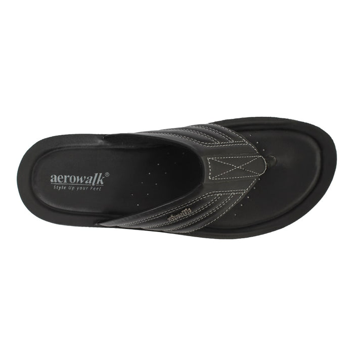 Aerowalk Men Slipper #NV24 - BLACK