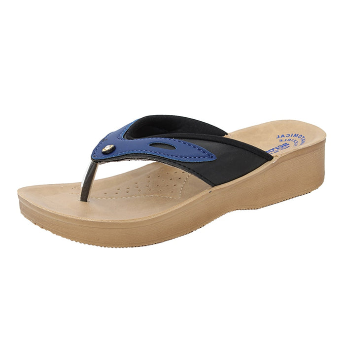 Aerowalk Women Slipper #08V5 - BLACK & BLUE