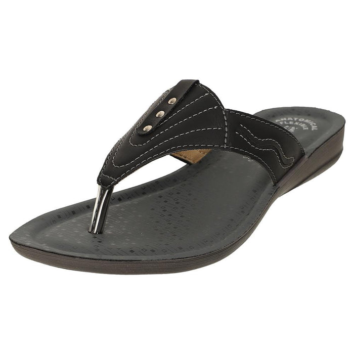 Aerowalk Women Slipper #BI85 - BLACK