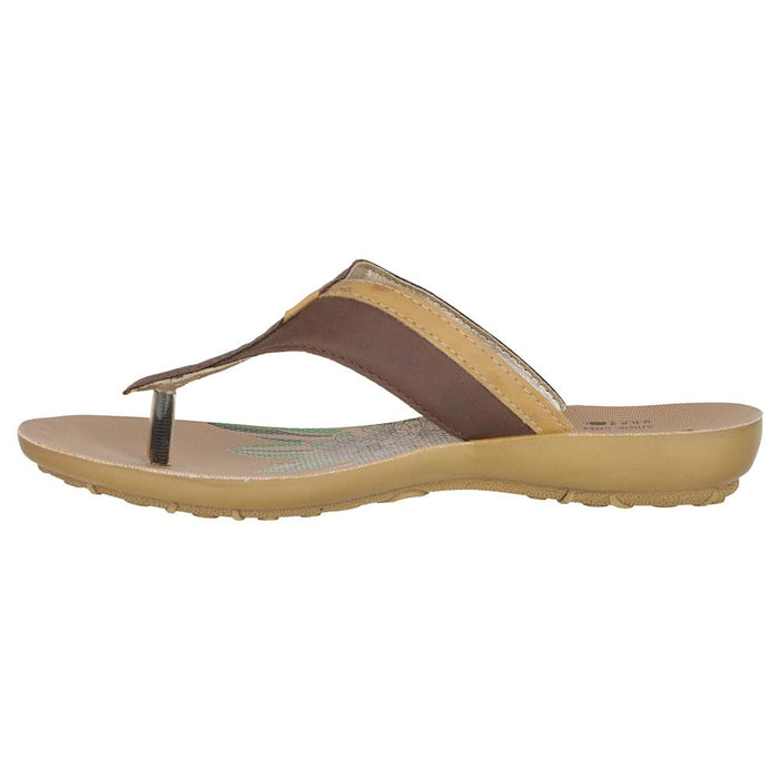 Aerowalk Women Slipper #CO64 - BROWN & BEIGE