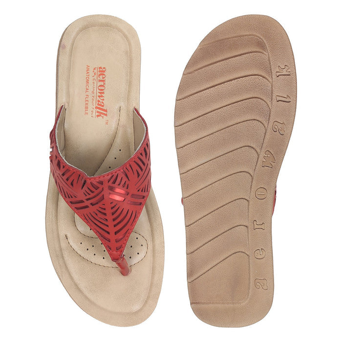 Aerowalk Women Slipper #DI04 - RED