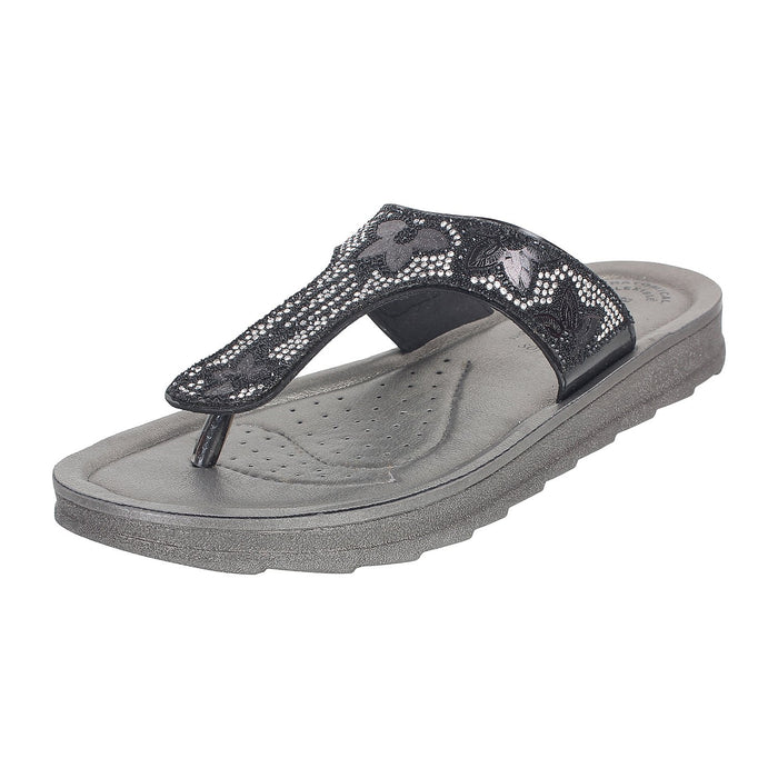 Aerowalk Women Slipper #DI15 - BLACK