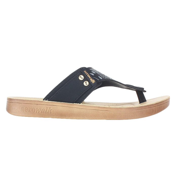 Aerowalk Women Slipper #MZD7 -  BLACK