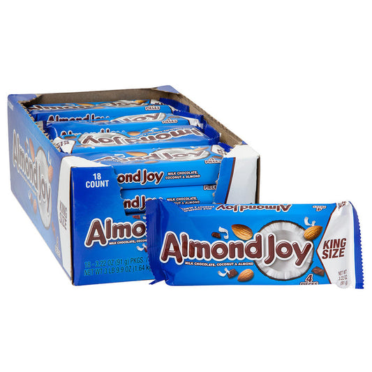 Almond Joy King Size Candy Bar - 18 Count