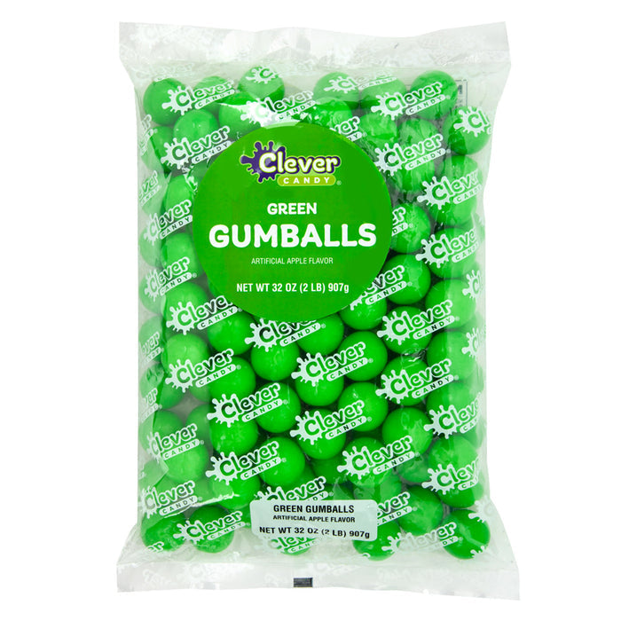 Apple Green Gumballs Candy - 12 Count