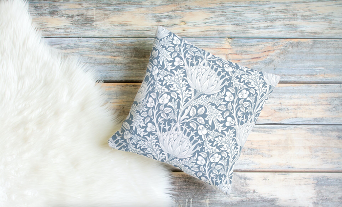 Artichoke Outdoor Pillow William Morris Soft Blue