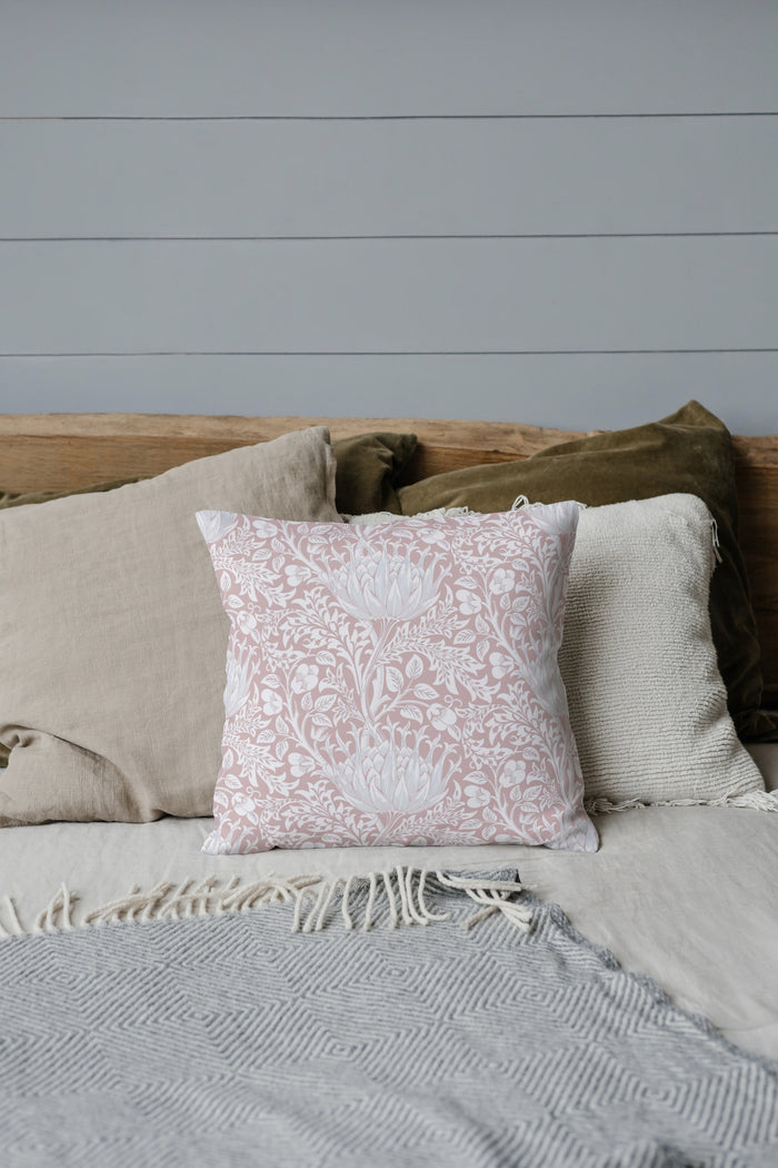 Artichoke Outdoor Pillows William Morris Dusty Rose Pink