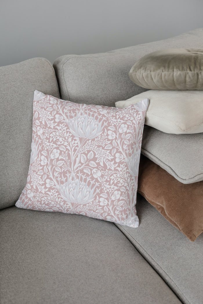 Artichoke Outdoor Pillows William Morris Dusty Rose Pink