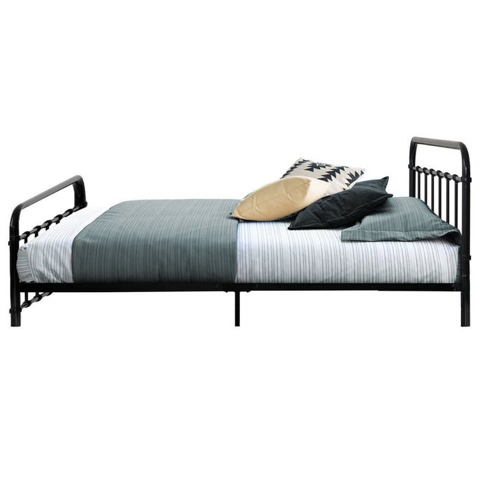 Artiss Bed Frame Metal Frames LEO - Queen (Black) -Home Living Store - -