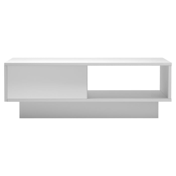 Artiss Coffee Table Led Lights White -Home Living Store - -