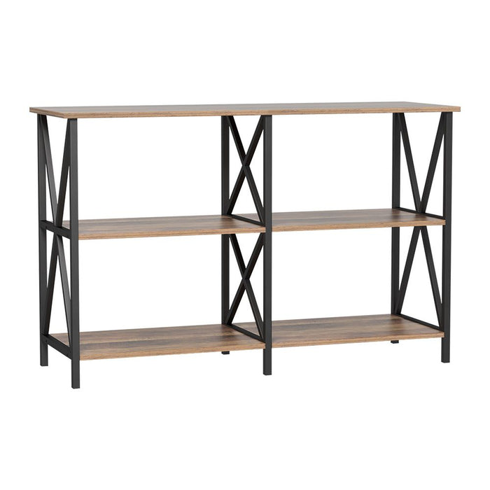 Artiss Console Table 120CM 3-tier Walnut Xiah -Home Living Store - -