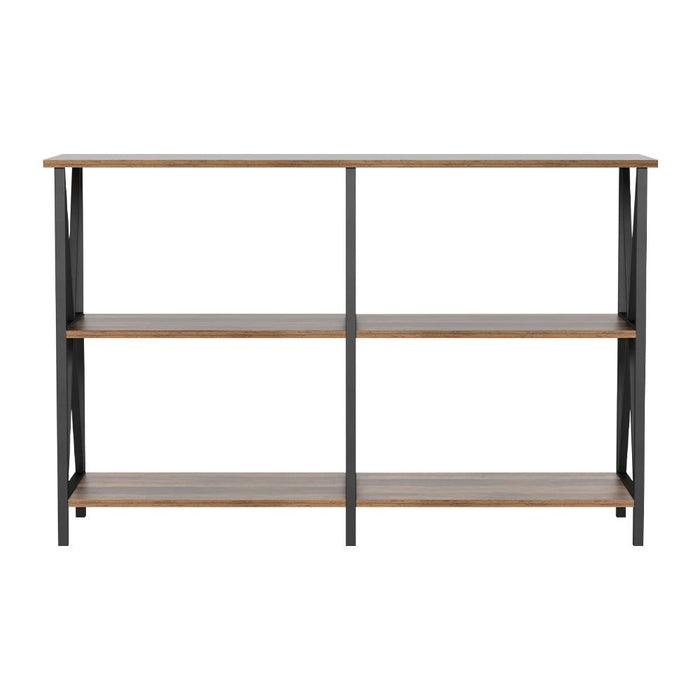Artiss Console Table 120CM 3-tier Walnut Xiah -Home Living Store - -