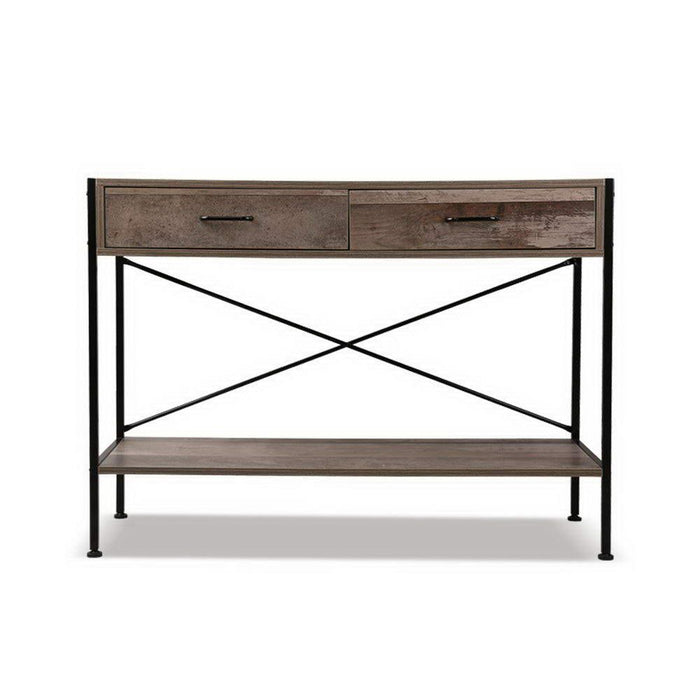 Artiss Console Table 2 Drawers Walnut Marconi -Home Living Store - -