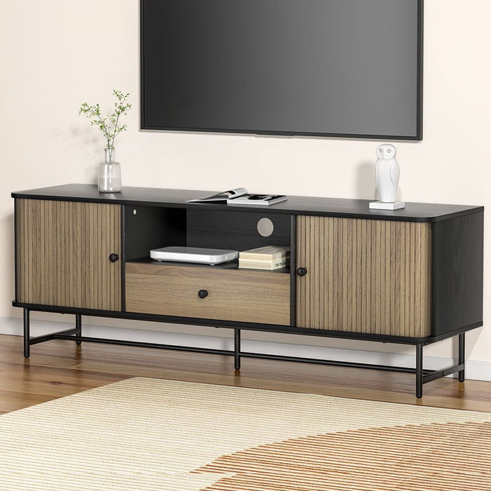 Artiss Entertainment Unit TV Cabinet 150CM Black Boris -Home Living Store - -