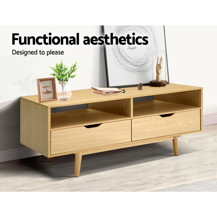 Artiss TV Cabinet Entertainment Unit 120cm Pine Ford -Home Living Store - -