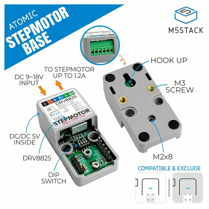 ATOMIC Stepmotor Base (DRV8825) - m5stack-store