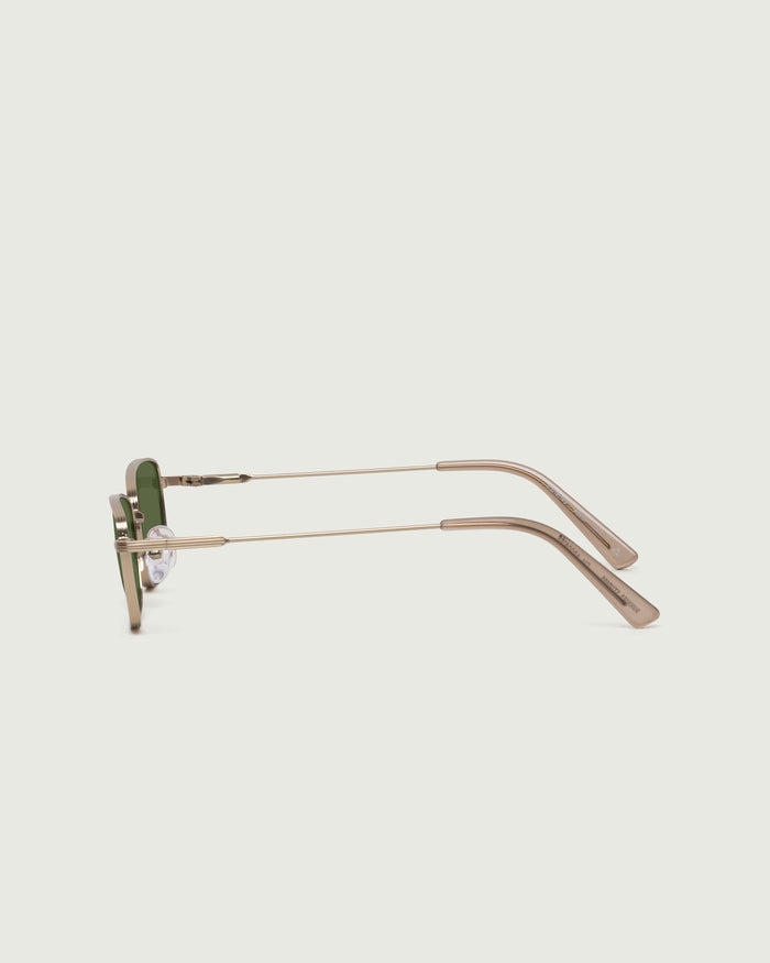 Gecko Adaptive::Austin Eyeglasses rectangle Gold metal side