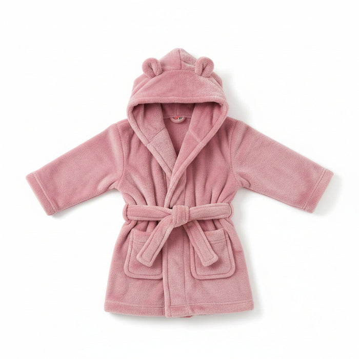 BABY DUSKY PINK HOODED DRESSING GOWN (0-6 MONTHS) (PK4) 18C85206