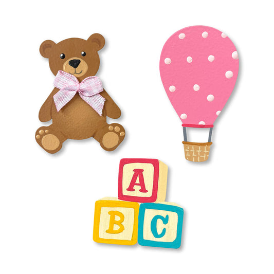 Baby Girl Magnets S/3