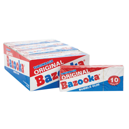 Bazooka Original Bubble Gum 10 Piece Packs - 12 Count