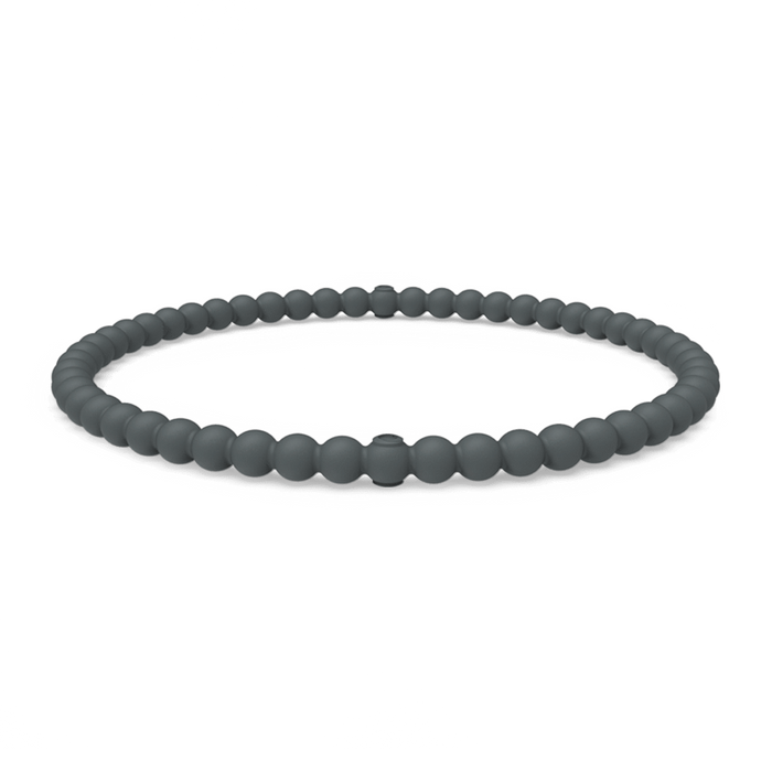 Beaded Stackable Silicone Bracelet - Slate