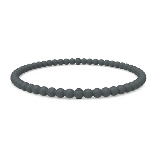 Beaded Stackable Silicone Bracelet - Slate