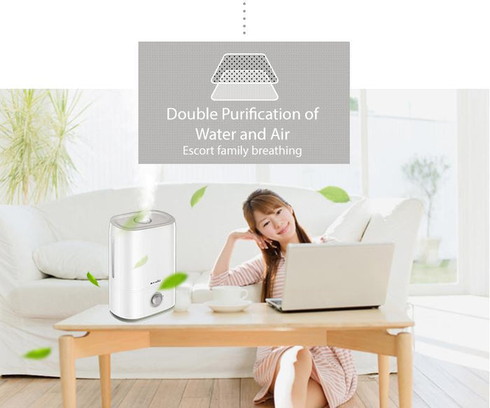 Bear 2 in 1 Humidifier & Water Air Purifier 5L Large Capacity Desktop Dual Purification Aroma Diffuser (JSQ-C50Q1) - PowerPacSG