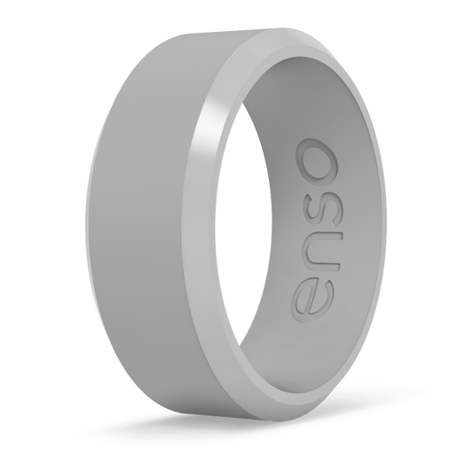 Bevel Silicone Ring - Misty Grey