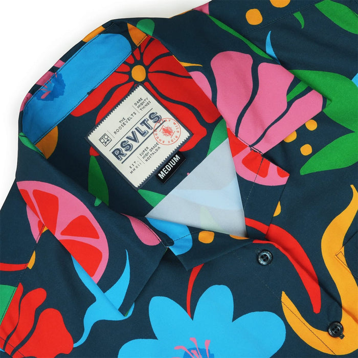 RSVLTS RSVLTS Women's Short Sleeve Shirt BIG Groovy Garden – Women's KUNUFLEX Short Sleeve Shirt BIG Groovy Garden – Women's KUNUFLEX Short Sleeve Shirt
