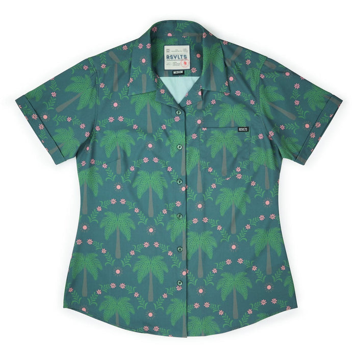 RSVLTS XS RSVLTS Women's Short Sleeve Shirt BIG Keep Palm – Women's KUNUFLEX Short Sleeve Shirt BIG Keep Palm – Women's KUNUFLEX Short Sleeve Shirt
