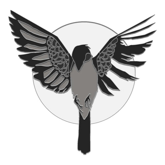 Sleep On It features a stylized bird with outstretched wings in black and gray, evoking elegant jewelry, set before a light gray circle on a white background.