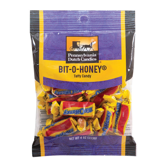 Bit O Honey Honey Flavored Candy Clear Window Peg Bags - 12 Count
