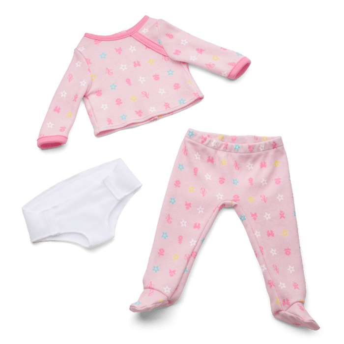 Bitty Baby® Doll #1 with black hair in Pastel Pink