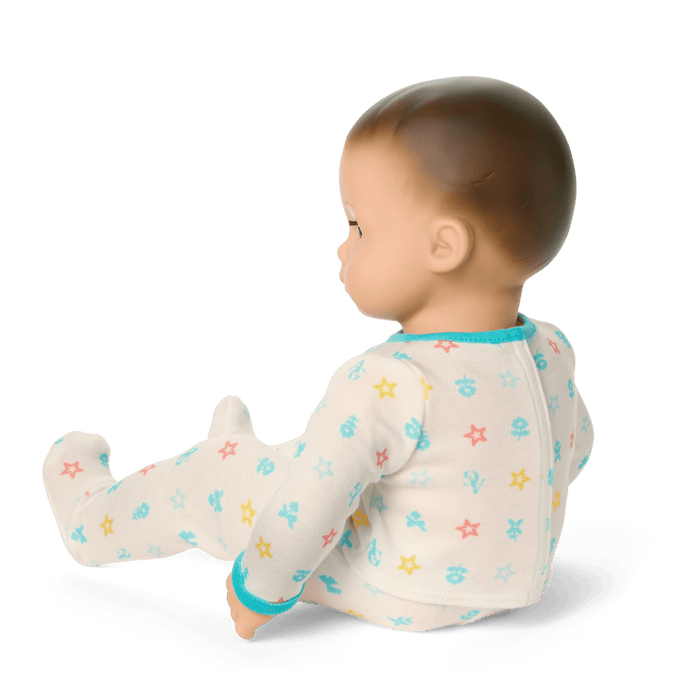 Bitty Baby® Doll #2 with brown hair in Pastel Blue